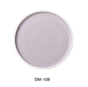 Yanco DM - 108 Denmark 8" x 3/4" ROUND PLATE WITH UPRIGHT RIM, China, Matte Glaze, Light Purple, Pack of 36