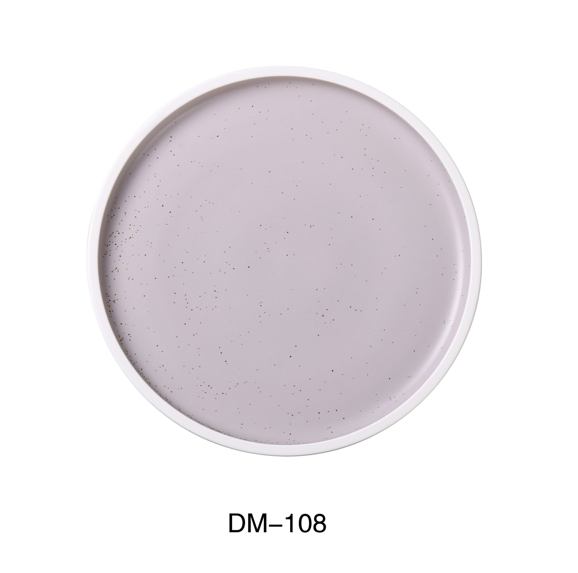 Yanco DM - 108 Denmark 8" x 3/4" ROUND PLATE WITH UPRIGHT RIM, China, Matte Glaze, Light Purple, Pack of 36
