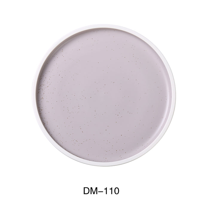 Yanco DM-110 Denmark 10" x 7/8" ROUND PLATE UPRIGHT RIM, China, Matte Glaze, Light Purple, Pack of 12