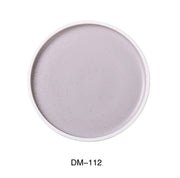 Yanco DM - 112 Denmark 12" Diameter x 1" Height, Round Plate, With Upright Rim, China, Matte Glaze, Light Purple, Pack of 12
