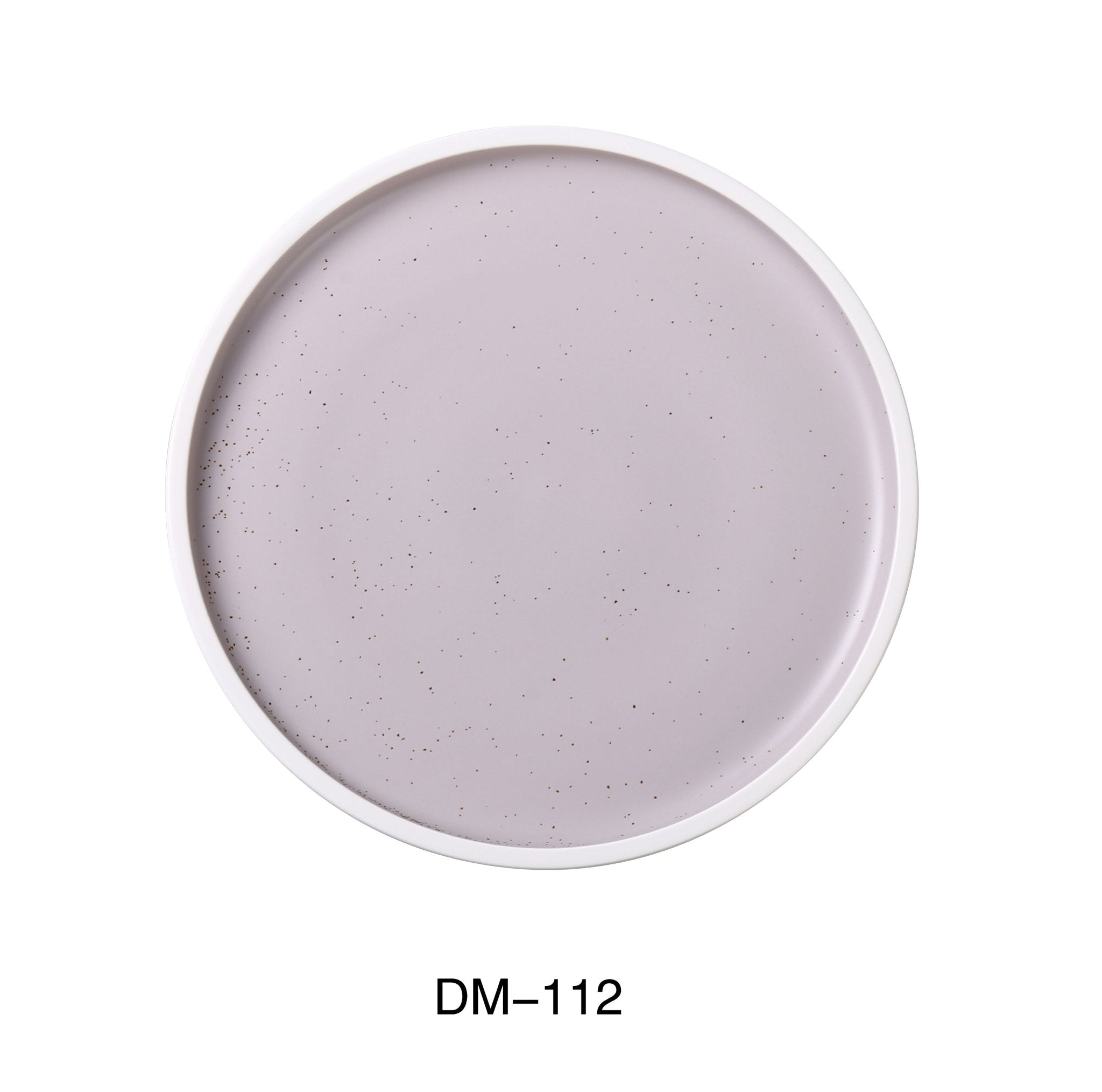 Yanco DM - 112 Denmark 12" Diameter x 1" Height, Round Plate, With Upright Rim, China, Matte Glaze, Light Purple, Pack of 12