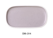 Yanco DM - 314 Denmark 14" x 7 1/2" x 1" RECTANGULAR PLATE WITH UPRIGHT RIM, China, Matte Glaze, Light Purple, Pack of 12