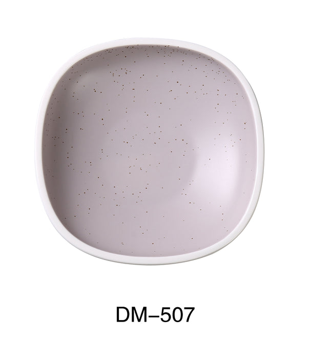 Yanco DM-507 Denmark 7" Diameter X 2" Height SQUARE SOUP BOWL, 16 Oz, China, Matte Glaze, Light Purple, Pack of 24