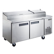 DUKERS DPP70 Commercial 2 - Door Pizza Prep Table Refrigerator