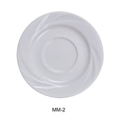Yanco MM - 2 Miami Saucer, 5.5"‚ Diameter, China, Bone White, Pack of 36