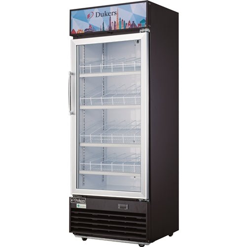 Dukers DSM - 12R Commercial Single Glass Swing Door Merchandiser Refrigerator