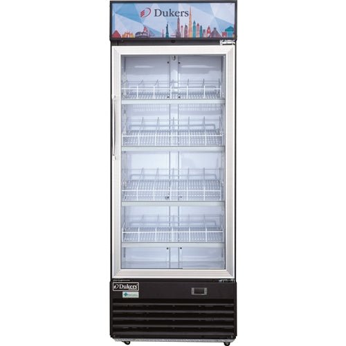 Dukers DSM - 12R Commercial Single Glass Swing Door Merchandiser Refrigerator