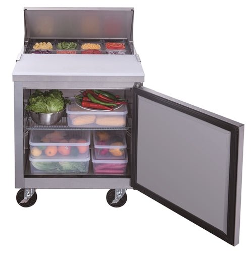 Dukers DSP29 - 8 - S1 1 - Door Commercial Food Prep Table Refrigerator in Stainless Steel
