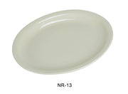 Yanco NR - 13 Normandy Platter, Narrow Rim, 11.5"‚ Length, 9.25"‚ Width, China, American White Color, Pack of 12