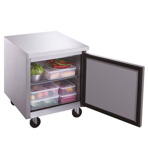 Dukers DUC29R Single Door Undercounter Refrigerator in Stainless Steel