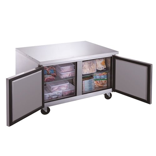 Dukers DUC60F 2 - Door Undercounter Commercial Freezer in Stainless Steel