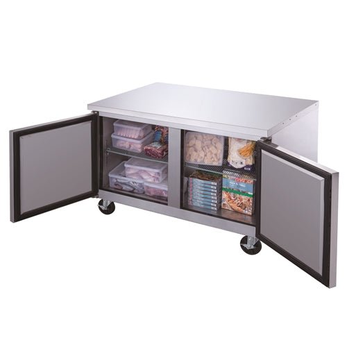 Dukers DUC60F 2 - Door Undercounter Commercial Freezer in Stainless Steel