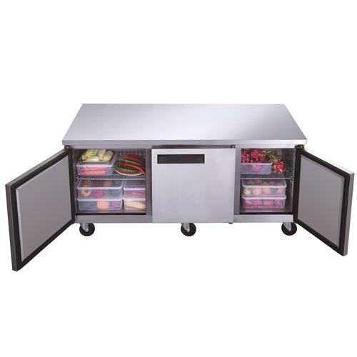 Dukers DUC72R 3 - Door Undercounter Commercial Refrigerator in Stainless Steel