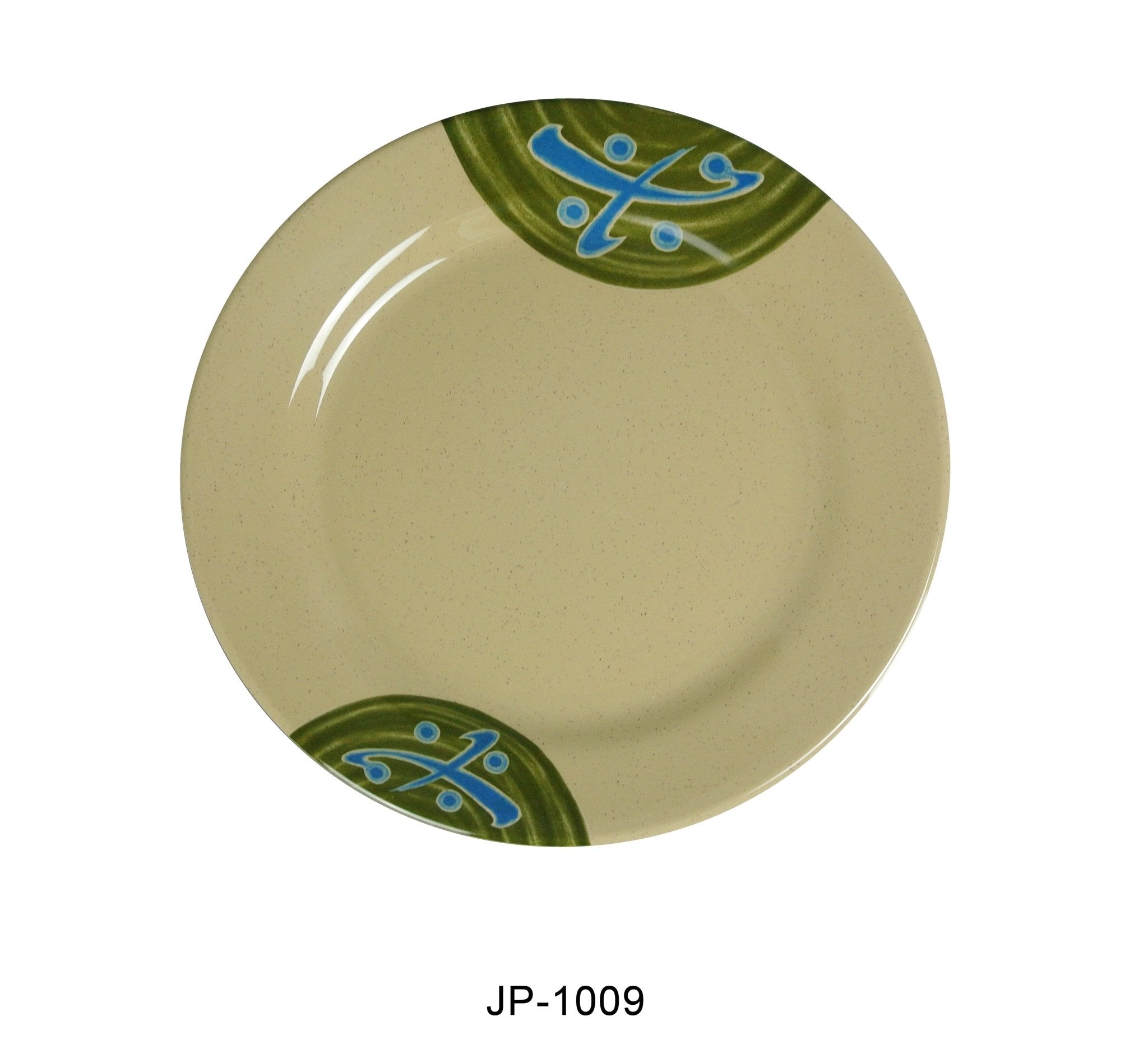 Yanco JP - 1009 Japanese Round Plate, 9"‚ Diameter, Melamine, Pack of 24