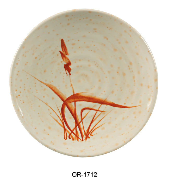 Yanco OR-1712 Orchis Round Plate, 12″ Diameter, Melamine, Gold Color, Pack of 24