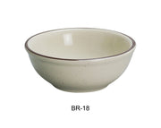 Yanco BR - 18 Brown Speckled, 15 oz Capacity, 2.25"‚ Height, 5.75"‚ Diameter, China, American White Color, Pack of 36