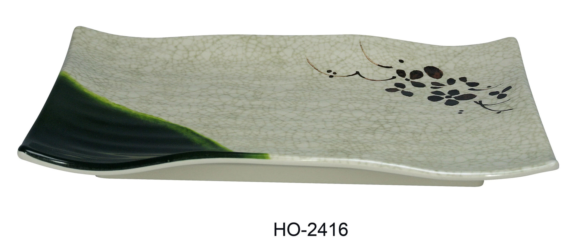 Yanco HO - 2416 Honda Ripple Plate, Rectangular, 16"‚ Length, 5.5"‚ Width, Melamine, Pack of 12