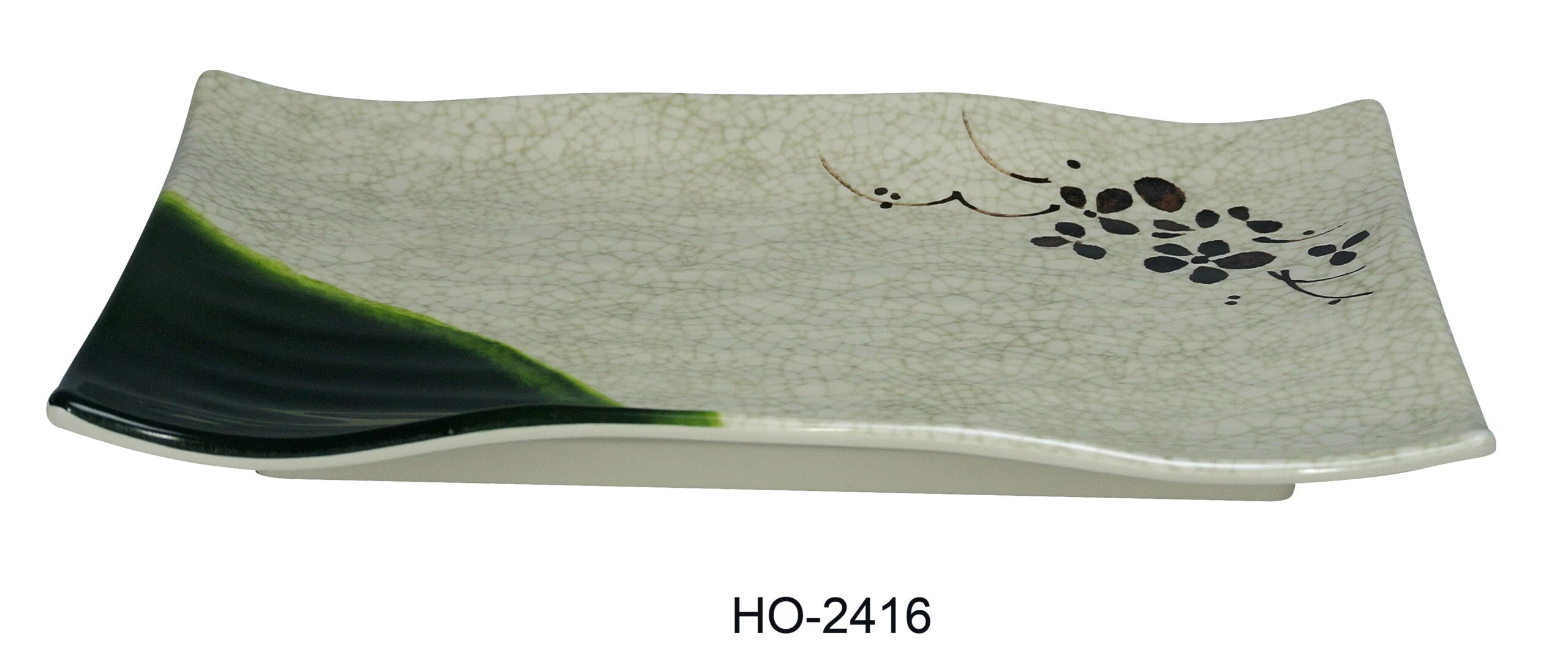Yanco HO - 2416 Honda Ripple Plate, Rectangular, 16"‚ Length, 5.5"‚ Width, Melamine, Pack of 12