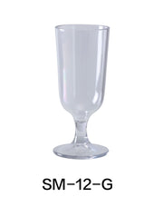 Yanco SM - 12 - G Stemware Goblet Glass, 12 oz Capacity, 3"‚ Diameter, 7"‚ Height, Plastic, Clear Color, Pack of 24