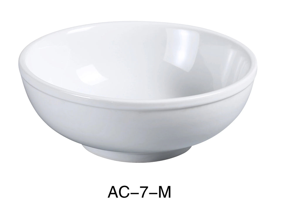 Yanco AC-7-M ABCO 7.5″ Menudo Bowl, 25 oz, China, Super White, Pack of 24