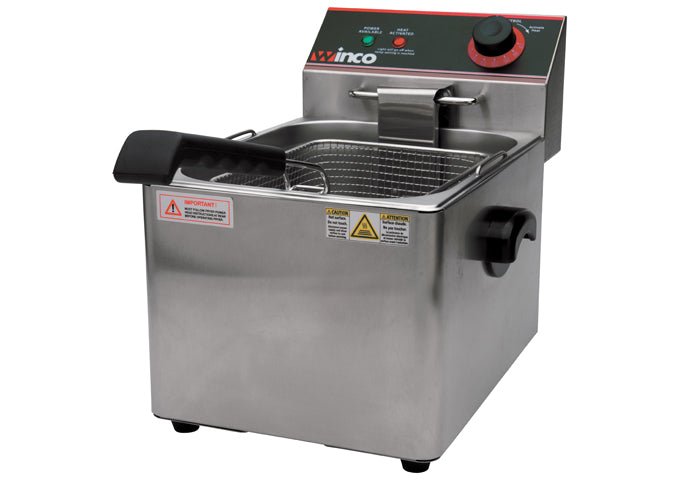 Winco EFS - 16 Electric Deep Fryer, Single Well, Stainless Steel
