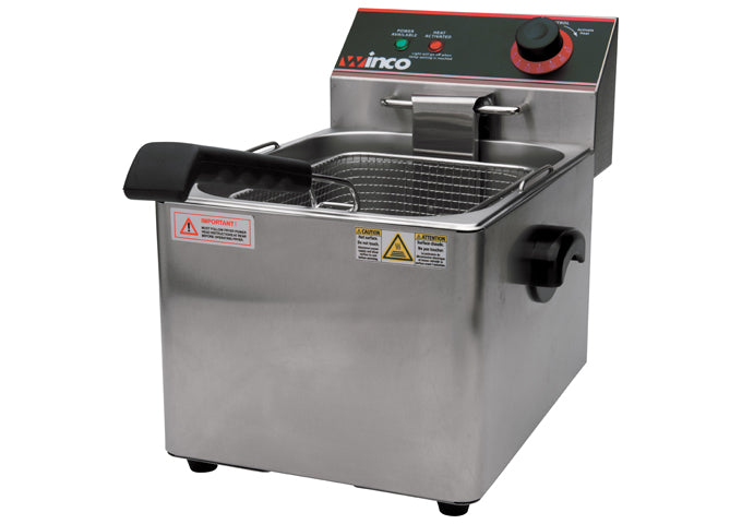 Winco EFS-16 Electric Deep Fryer, Single Well, Stainless Steel