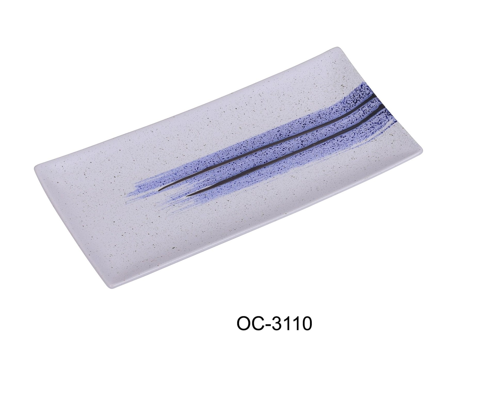 Yanco OC - 3110 Ocean 10" X 4 1/4"‚ Rectangular Sushi Plate, China, Pack of 24