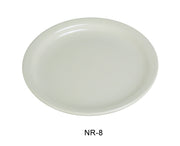 Yanco NR - 8 Normandy Plate, Narrow Rim, 9"‚ Diameter, China, American White Color, Pack of 24