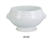 Yanco LB - 232 Lion Bouillon Bowl, 32 oz Capacity, 6.25"‚ Diameter, 4.5"‚ Height, China, Super White Color, Pack of 12
