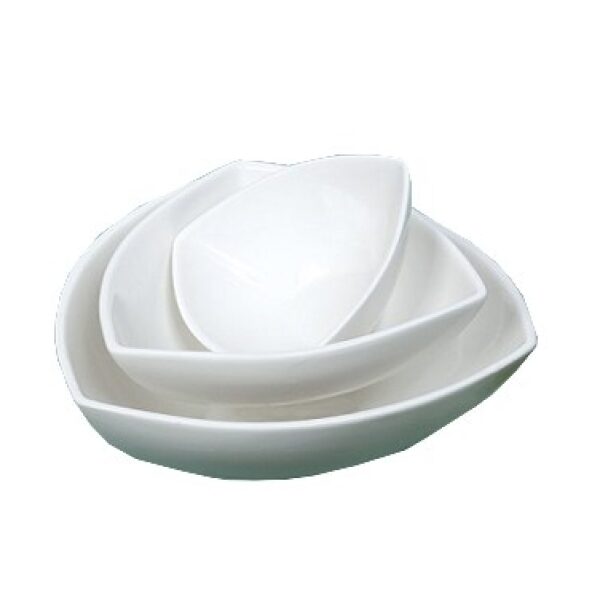 Yanco ML - 509 9"‚ Triangle Bowl, 48 oz Capacity, China, Super White, Pack of 12