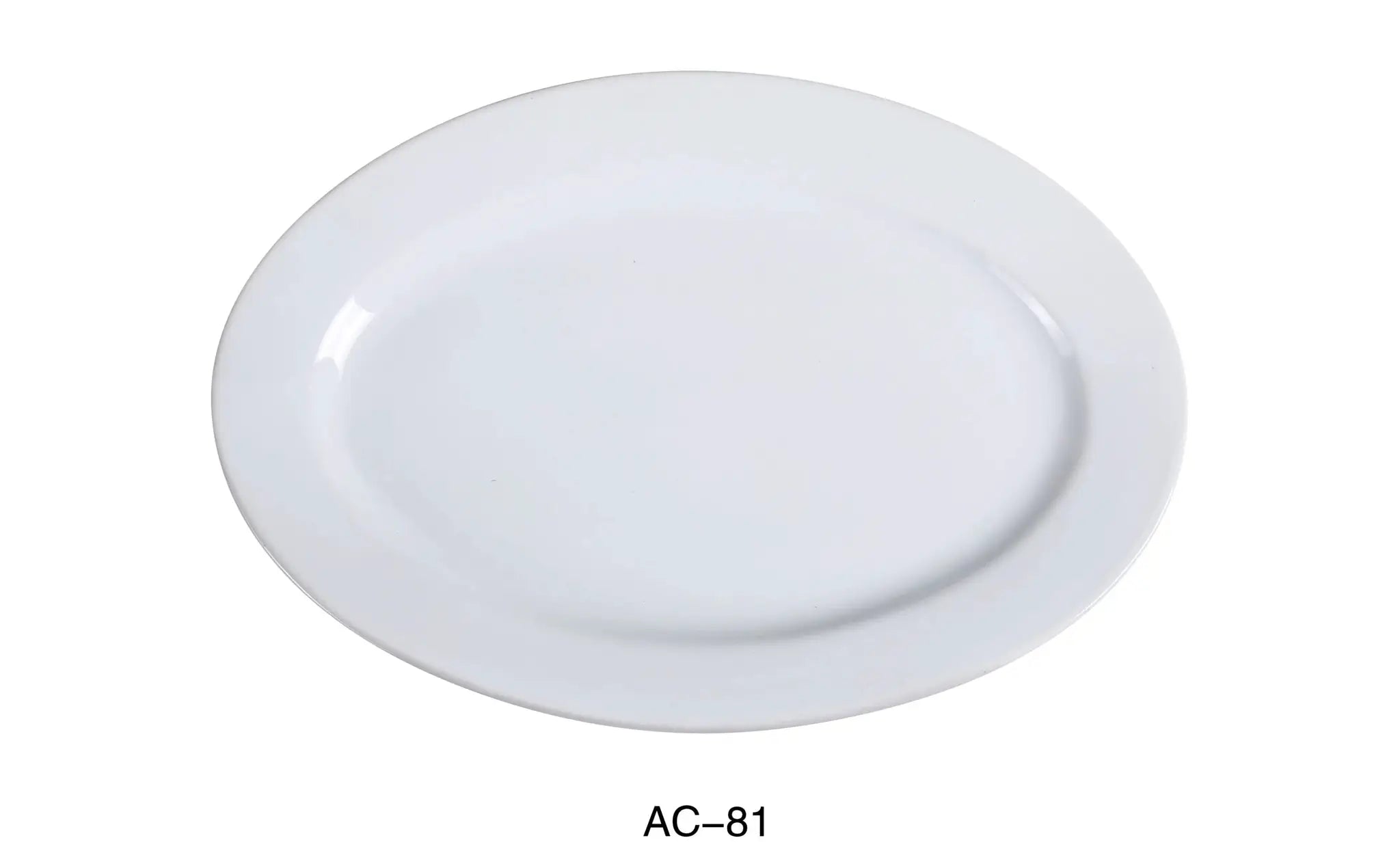 Yanco AC - 81 ABCO 18"‚ Oval Platter, China, Super White, Pack of 6