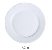 Yanco AC - 9 ABCO Dinner Plate, 9.5"‚ Diameter, China, Super White, Pack of 24