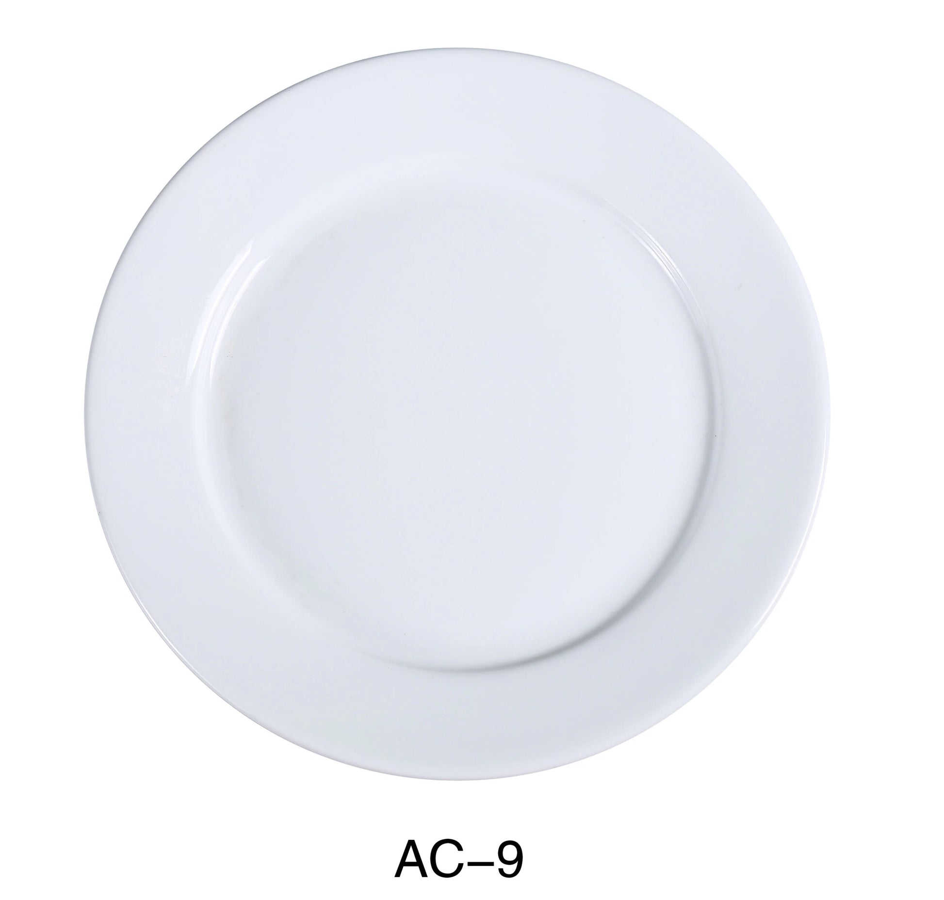 Yanco AC - 9 ABCO Dinner Plate, 9.5"‚ Diameter, China, Super White, Pack of 24