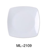 Yanco ML - 2109 Mainland 9"‚ X 1"‚ SQUARE PLATE WITH ROUNDED CORNER, China, Super White, Pack of 24