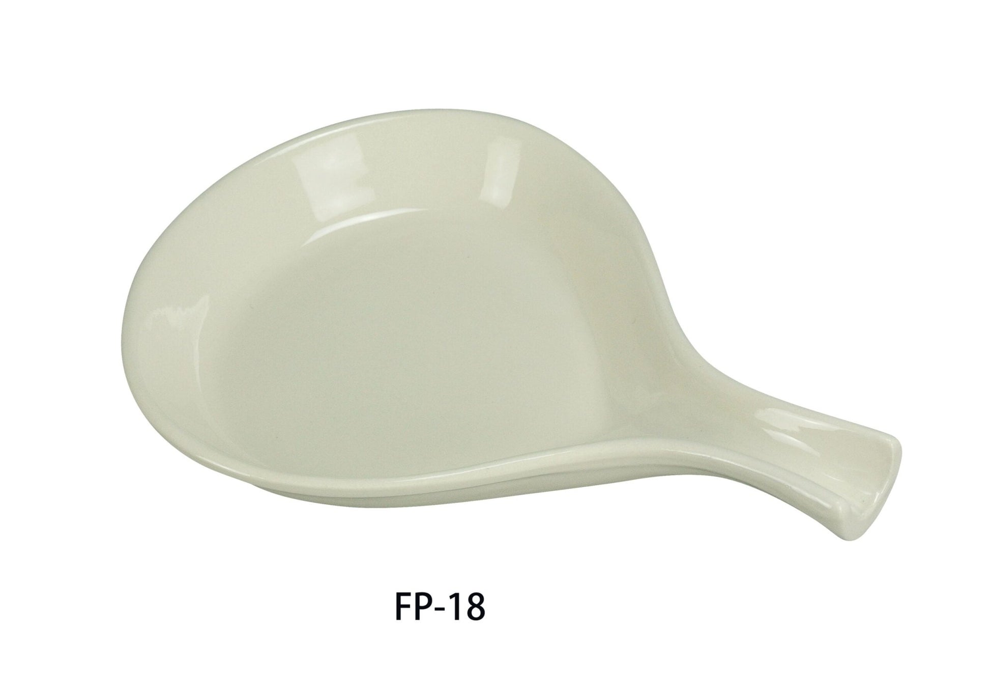 Yanco FP - 18 Recovery Fry Pan Server, 18 oz, 11.5"‚ Length, 8.25"‚ Width, China, American White Color, Pack of 12