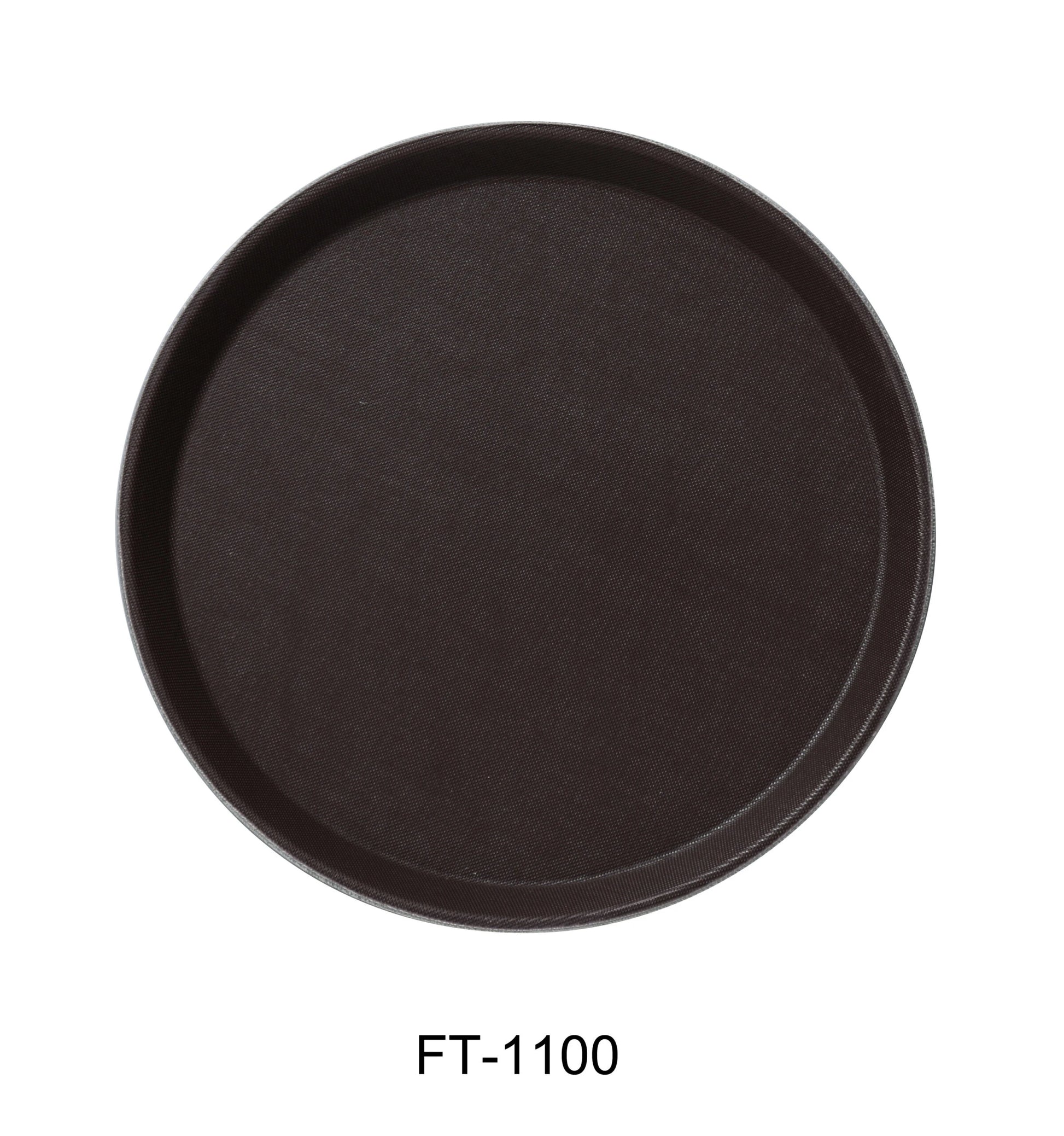 Yanco FT - 1100 Serving Trays 11"‚ ROUND TRAY FIBER GLASS BROWN, Pack of 24