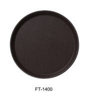 Yanco FT - 1400 Serving Trays 14"‚ ROUND TRAY FIBER GLASS BROWN, Pack of 24