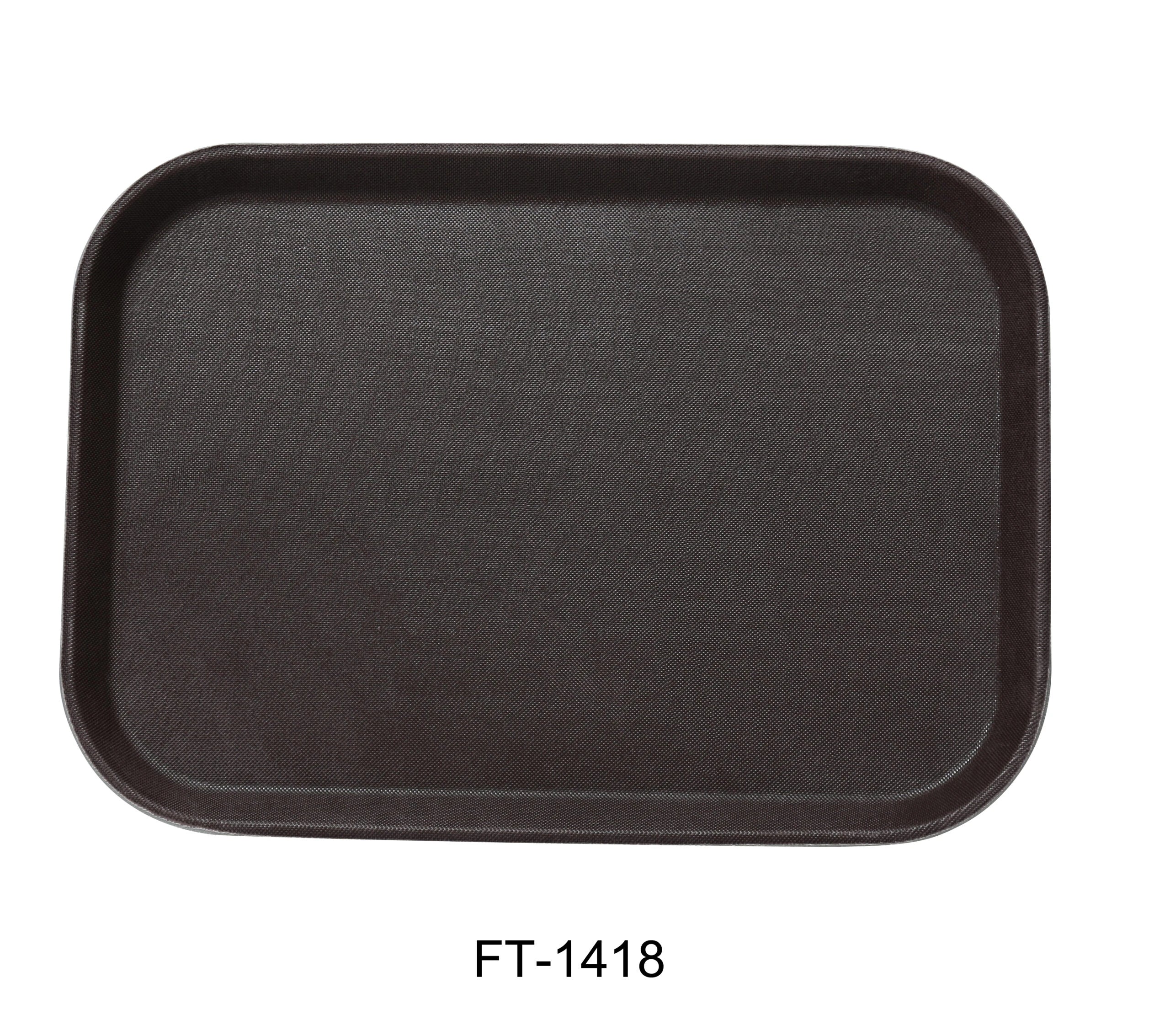 Yanco FT - 1418 Serving Trays 18"‚ X 14"‚ SERVING TRAY FIBER GLASS BROWN, Pack of 12