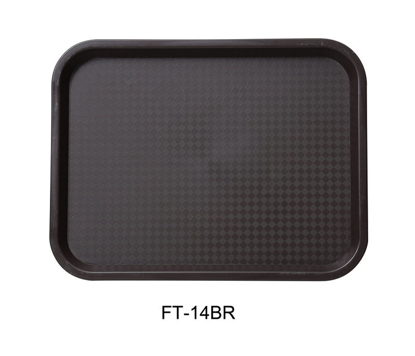 Yanco FT-14BR Serving Trays 14″ X 10″ FAST FOOD TRAY BROWN, Pack of 24