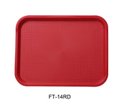 Yanco FT - 14RD Serving Trays 14"‚ X 10"‚ FAST FOOD TRAY RED, Pack of 24
