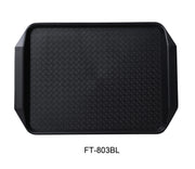 Yanco FT - 803BL Serving Trays 17"‚ X 12"‚ FAST FOOD TRAY WITH HANDLE BLACK, Pack of 24