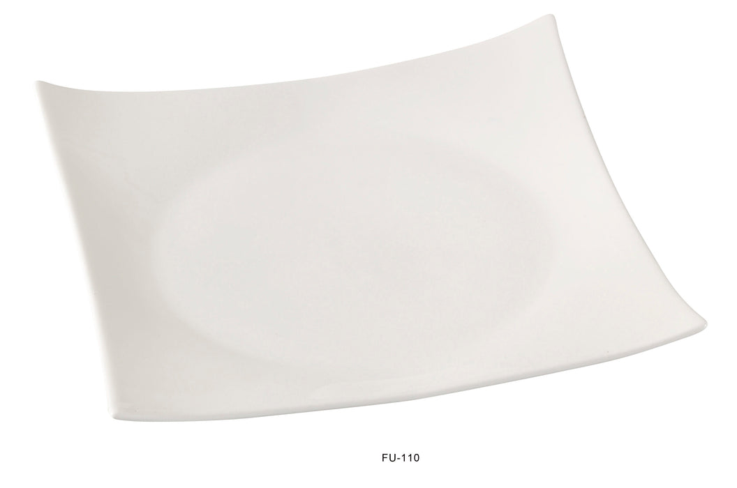 Yanco FU-110 Fuji 10.5″ Square Sushi Plate, China, Bone White, Pack of 12