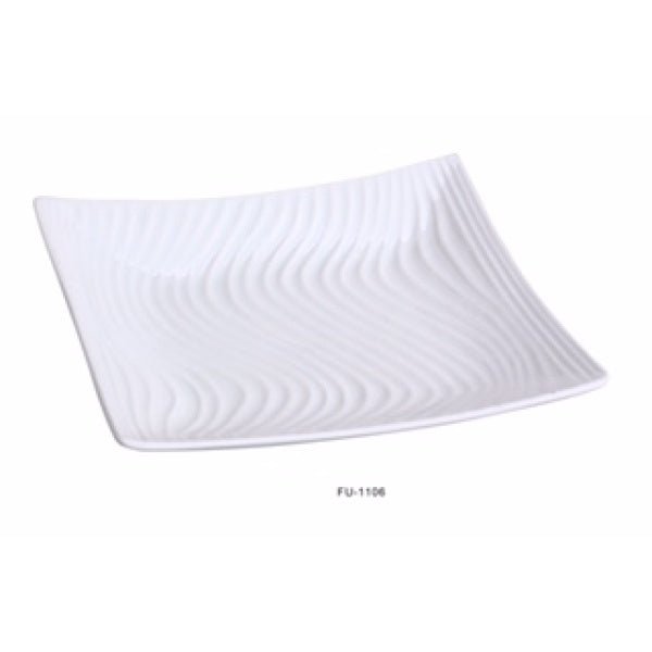 Yanco FU - 1106 Fuji 6.25"‚ Square Plate, China, Bone White, Pack of 36