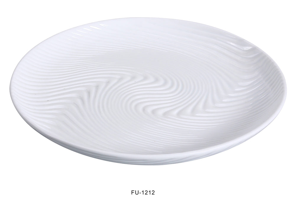 Yanco FU-1212 Fuji 12″ Dinner Plate, China, Bone White, Pack of 12
