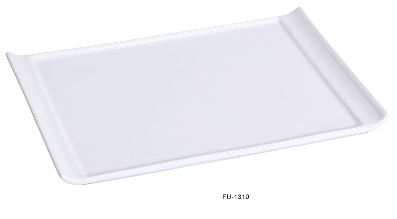 Yanco FU-1310 Fuji Rectangular Display Plate, 10.25″ Length x 7″ Width, China, Bone White, Pack of 24