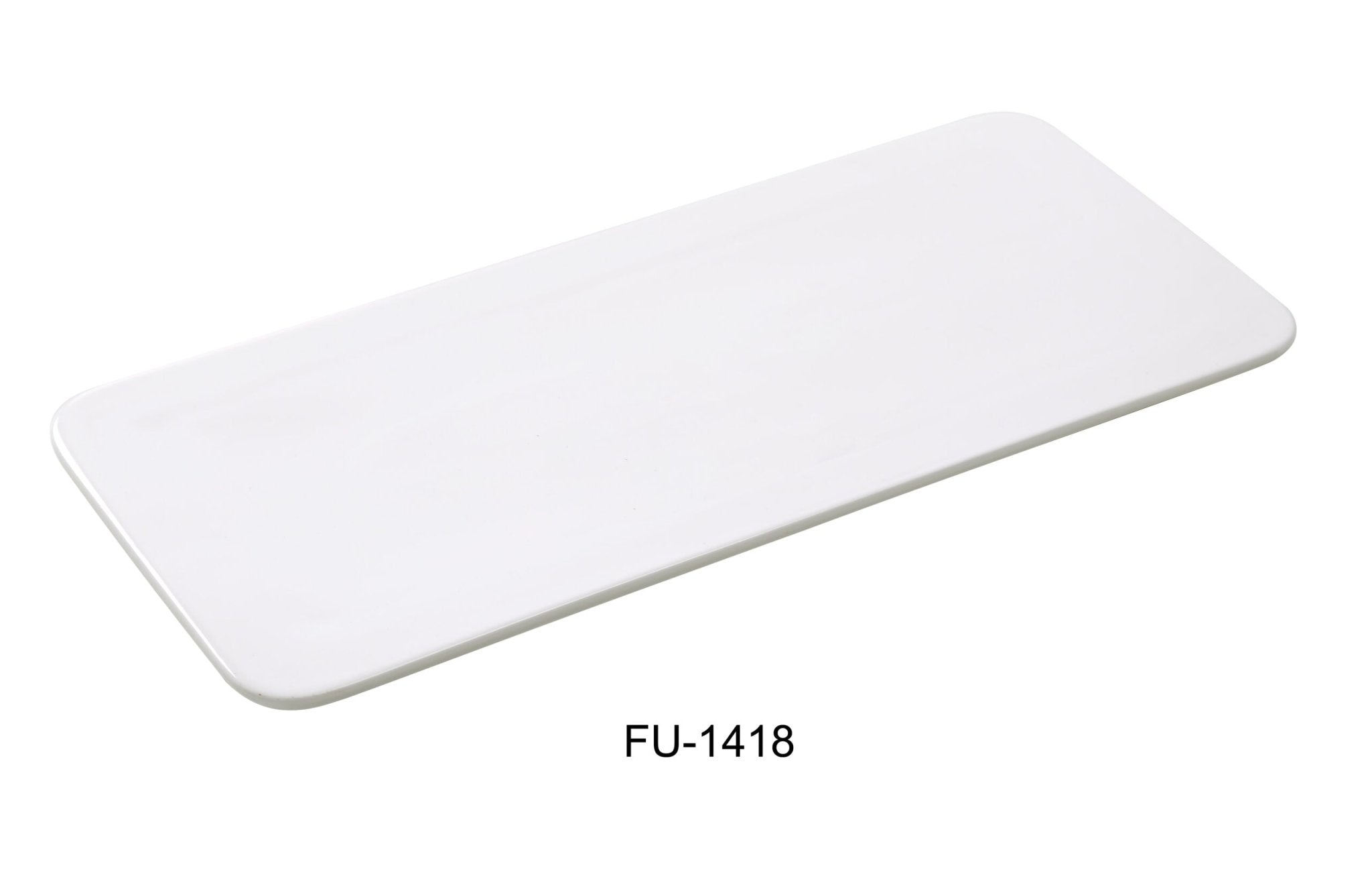 Yanco FU - 1418 FUJI 18"‚ RECTANGULAR DISPLAY PLATE, 8.25"‚ Width, China, Bone White, Pack of 6