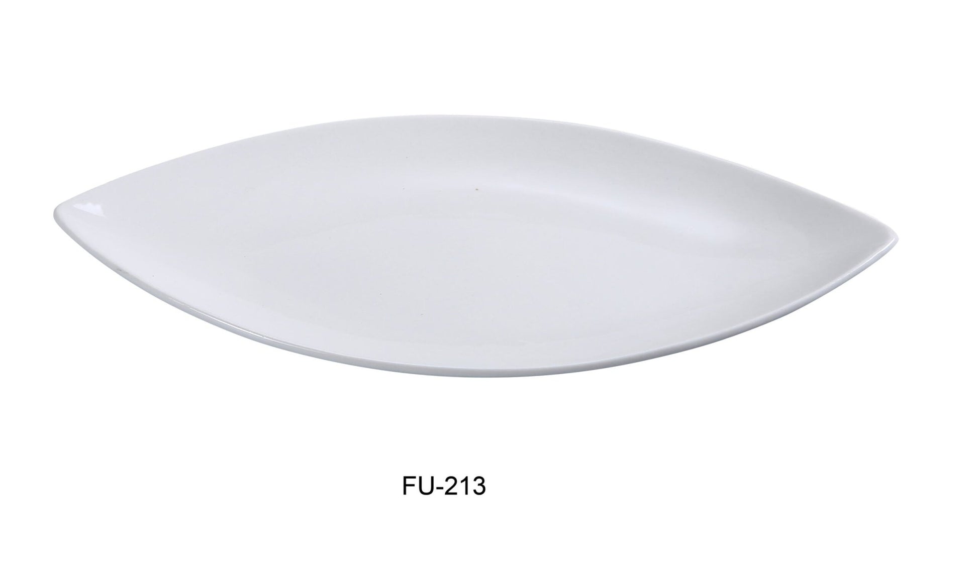 Yanco FU - 213 Fuji Oval Plate, 13.5"‚ Length x 7.5"‚ Width, China, Bone White Color, Pack of 12