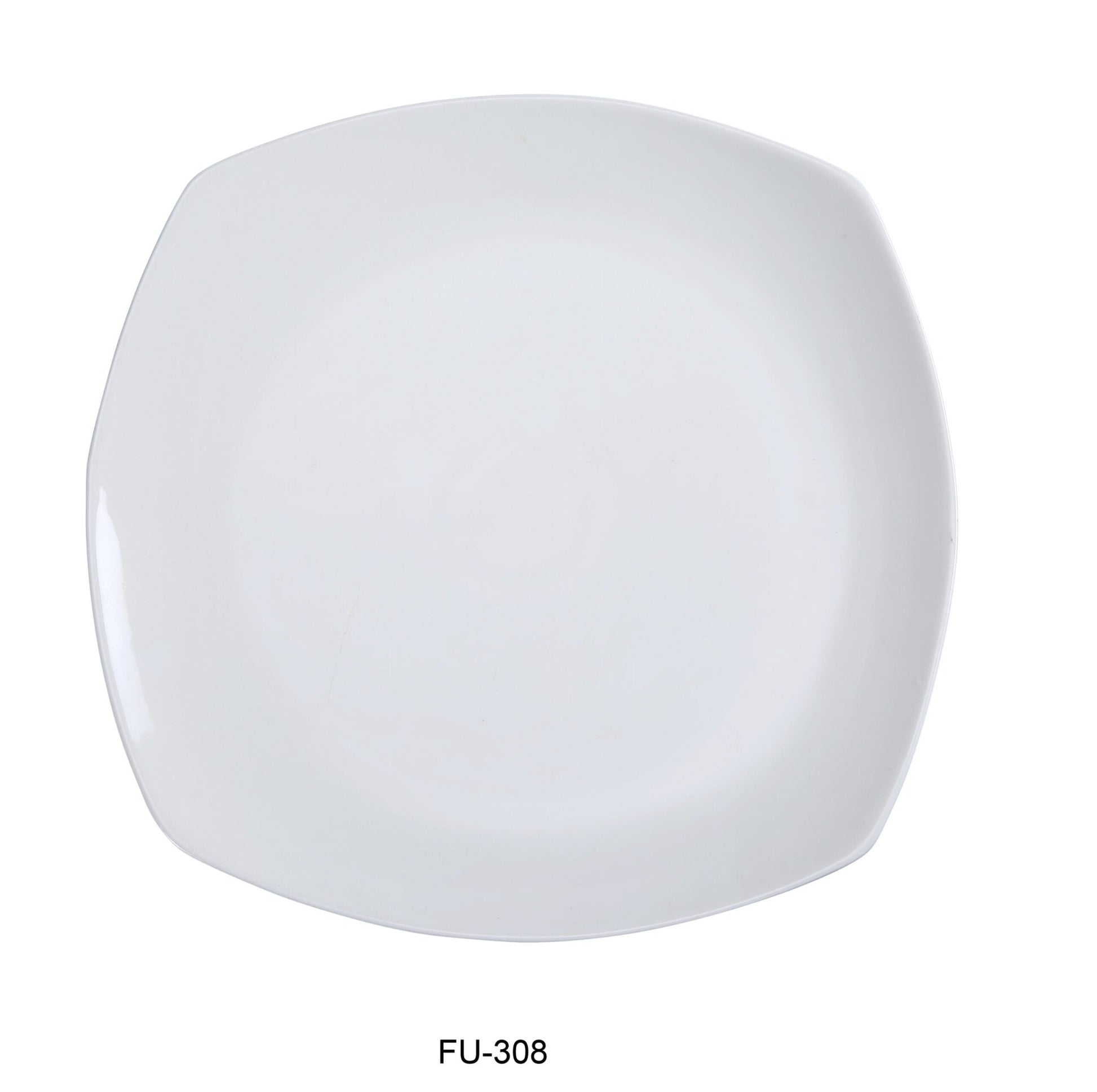 Yanco FU - 308 Fuji Square Flat Plate, 8"‚ Length x 8"‚ Width, China, Bone White, Pack of 36