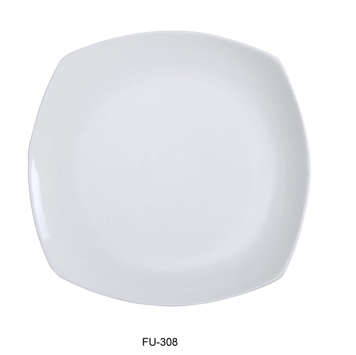 Yanco FU-308 Fuji Square Flat Plate, 8″ Length x 8″ Width, China, Bone White, Pack of 36