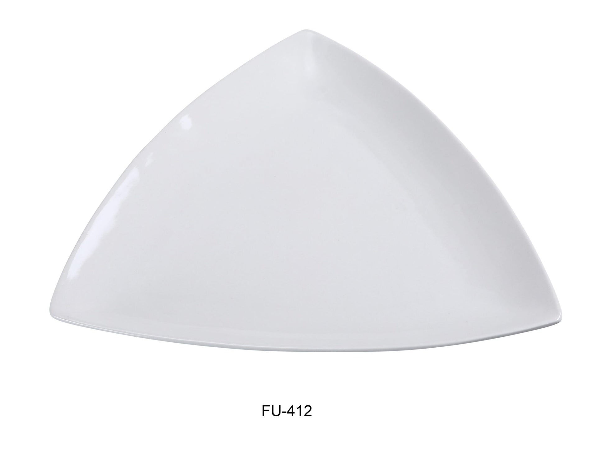 Yanco FU - 412 Fuji 12"‚ Triangle Plate, China, Bone White, Pack of 12